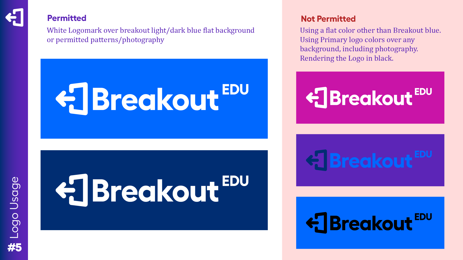 BreakoutEDU brand book spread.