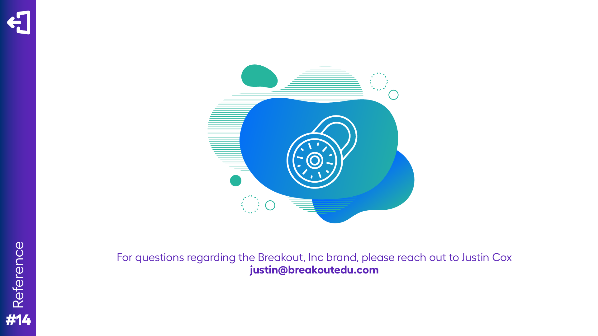 BreakoutEDU brand book: back cover.