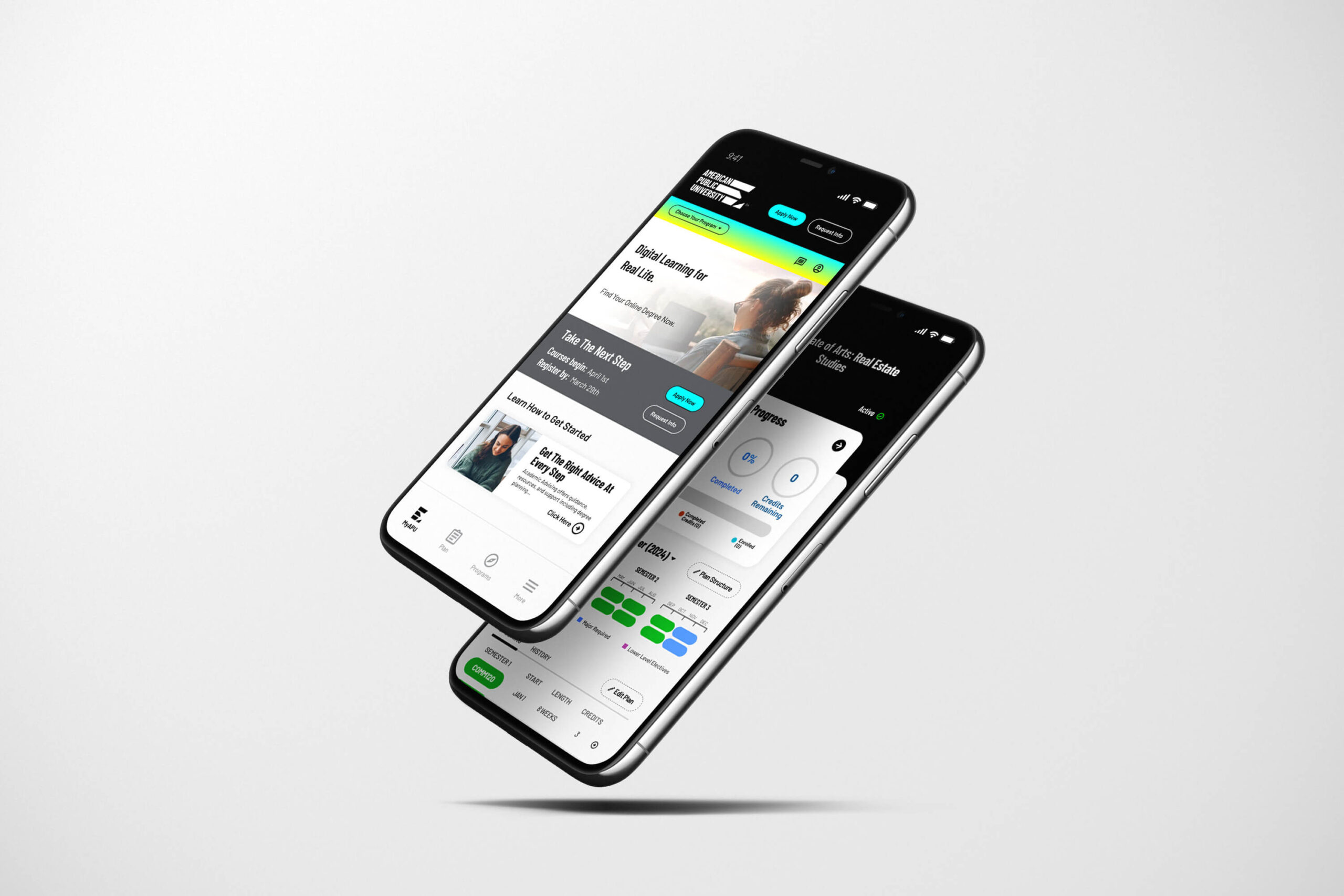 MyAPU app screens in context.